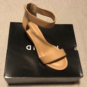 Tan wedge heel